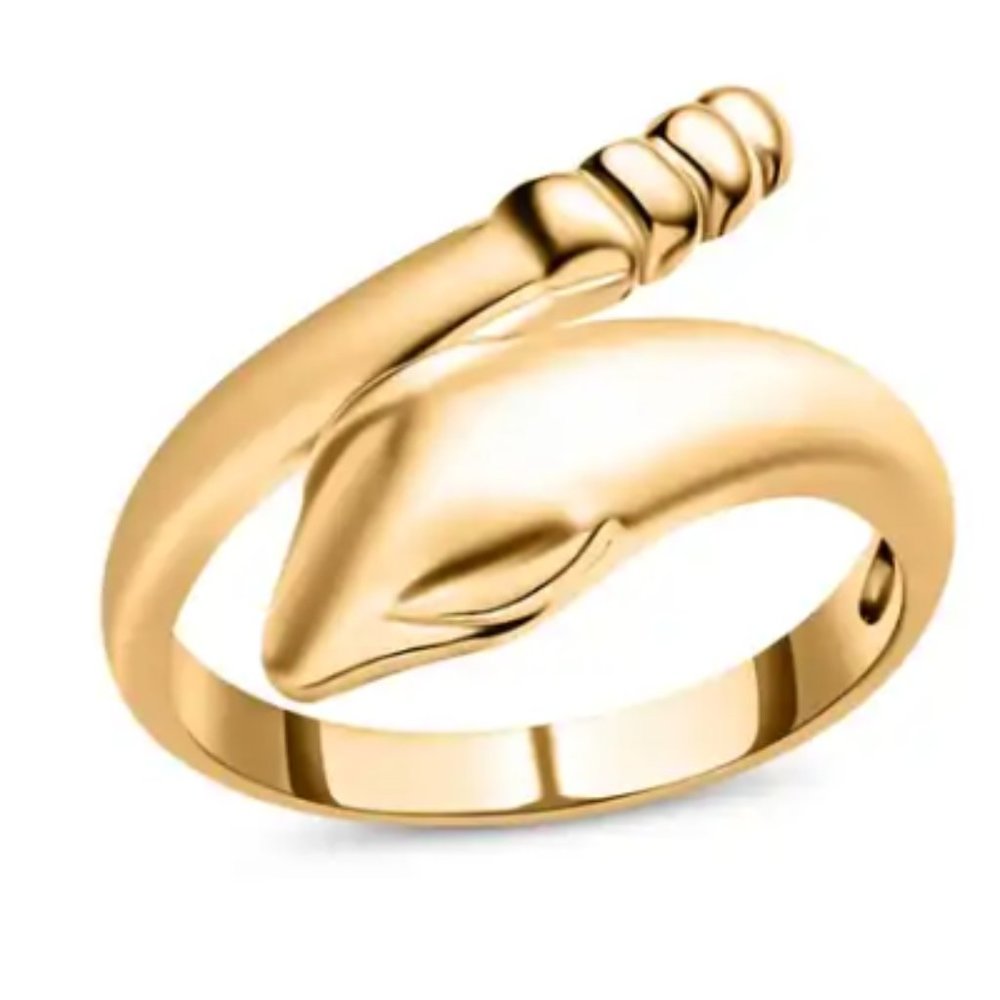Snake Ring in VYG Over Sterling Silver  3.50 Grams